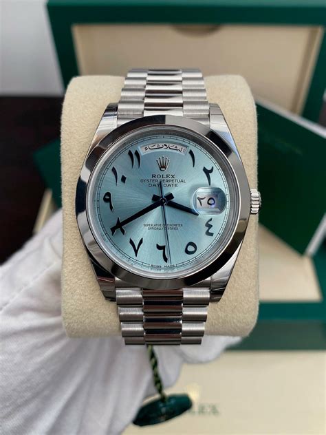 rolex day date arabic dial price|Rolex Day-Date arabic dial.